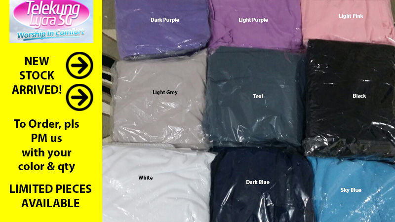 Telekung Lycra Stok Baru!