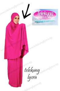 Telekung Lycra Pink Magenta