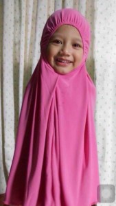 Telekung Lycra Kids Pink